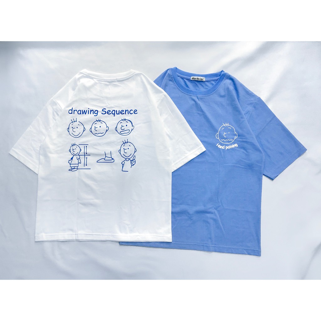 Áo thun tay lỡ  Drawing Sequence  phông Unisex nam nữ tee oversize form rộng pull Ulzzang Streetwear Hàn Quốc vải mềm