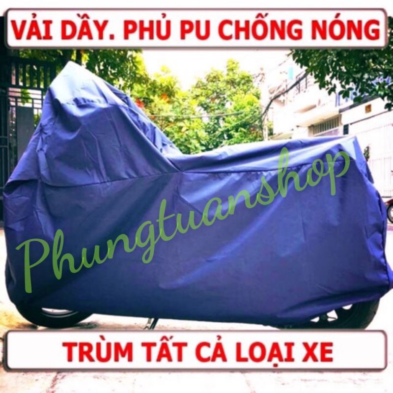 Áo Trùm Xe Máy Chất Liệu Vải Dù Loại Dày Chắc Chắn Siêu Bền