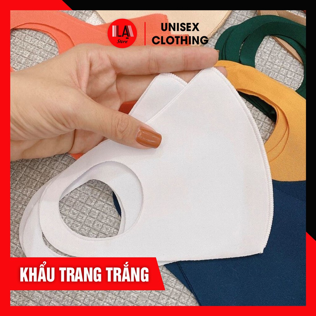 Khẩu Trang Trơn Vải 3D Kháng Khuẩn Nhiều Màu | LẠ STORE