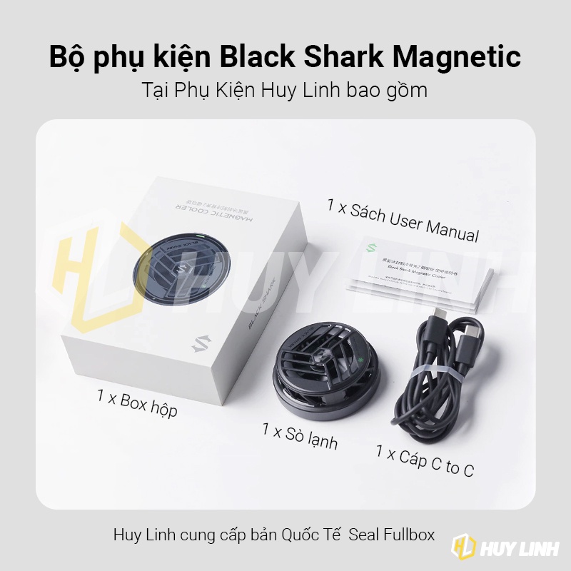 Quạt tản nhiệt từ tính Xiaomi Black Shark Magnetic Cooler BR30-AP Màu đen Phiên bản quốc tế