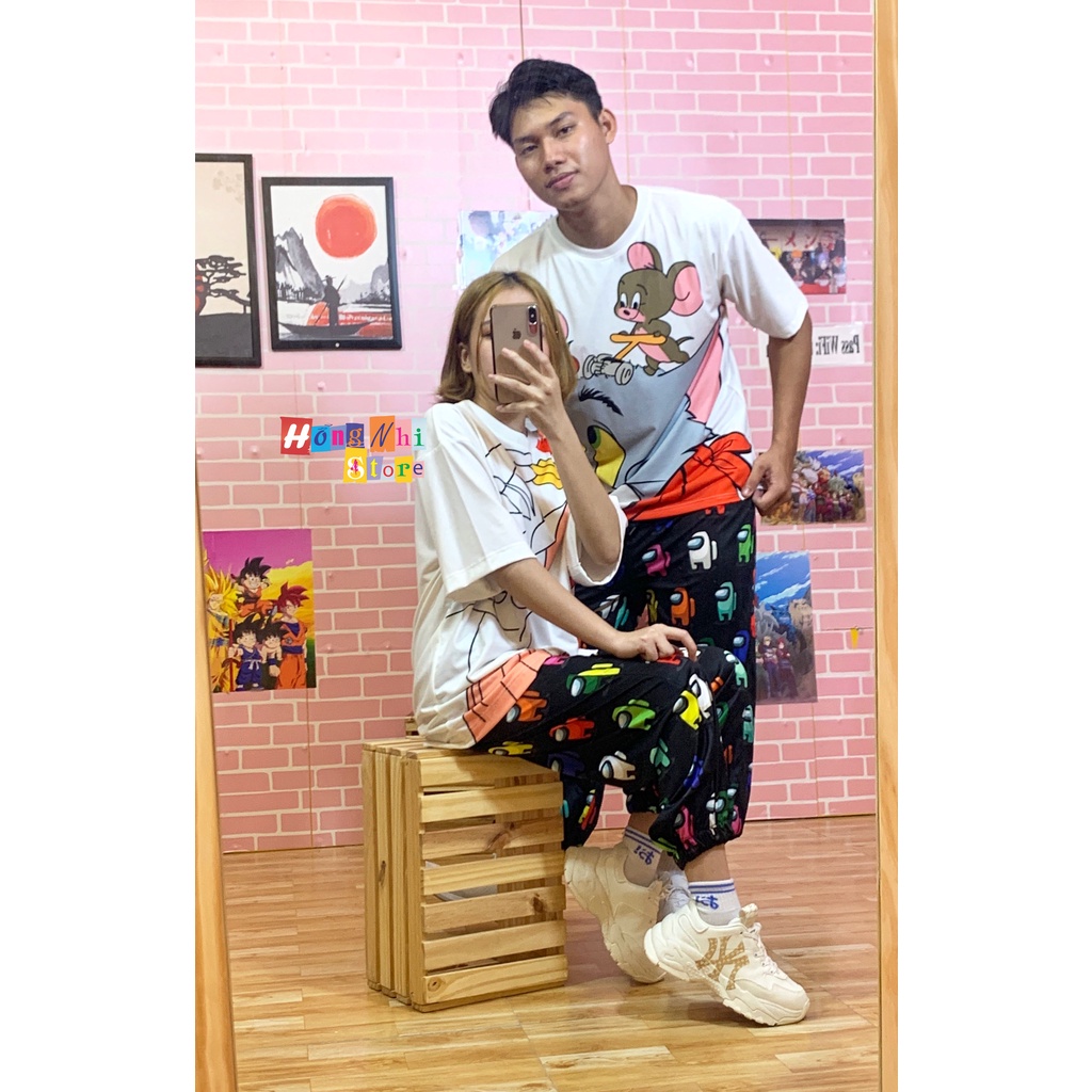 Quần Hoạt Hình Dài Bo Lai Hình Lego Cartoon Pant V2 Oversize Ulzzang Unisex - MM