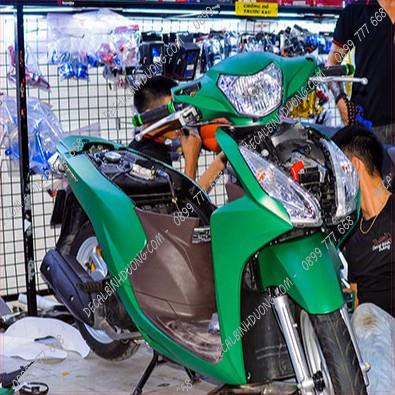 Tem Trùm Xe Vision Xanh Lá Nhám Đơn Giản Nhưng Chất