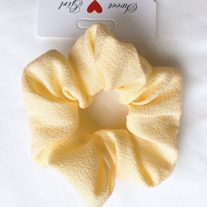 Scrunchies cột tóc màu trơn đơn giản
