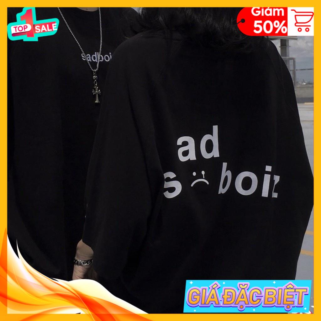 Áo thun tay lỡ sad AT65 hàn quốc, áo phông form rộng unisex Trần Anh Shop