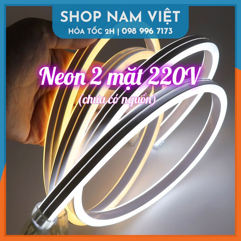 1m Dây Led Neon 2 Mặt Chống Thấm Nước (220V - Không Kèm Nguồn)