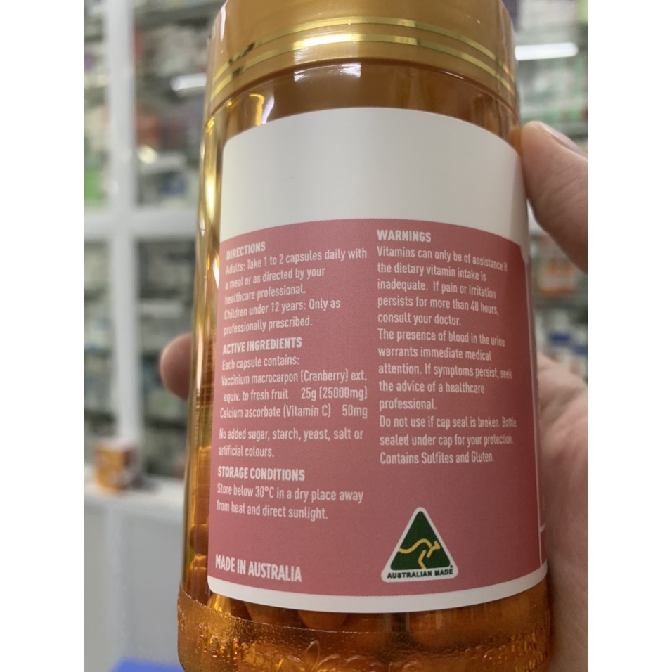 Viên uống hỗ trợ sức khỏe thận và đường tiết niệu Healthy Care Cranberry 90 viên