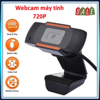 Webcam máy tính laptop livestream có Mic Full HD PC Gaming 720P High Solution, Bảo hành 12 tháng