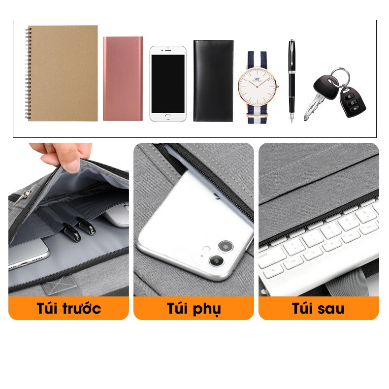 Cặp đựng laptop GUBAG TL04 cho nam công sở, có dây đeo chéo tiện lợi, túi máy tính văn phòng 13 14 15,6inch | BigBuy360 - bigbuy360.vn