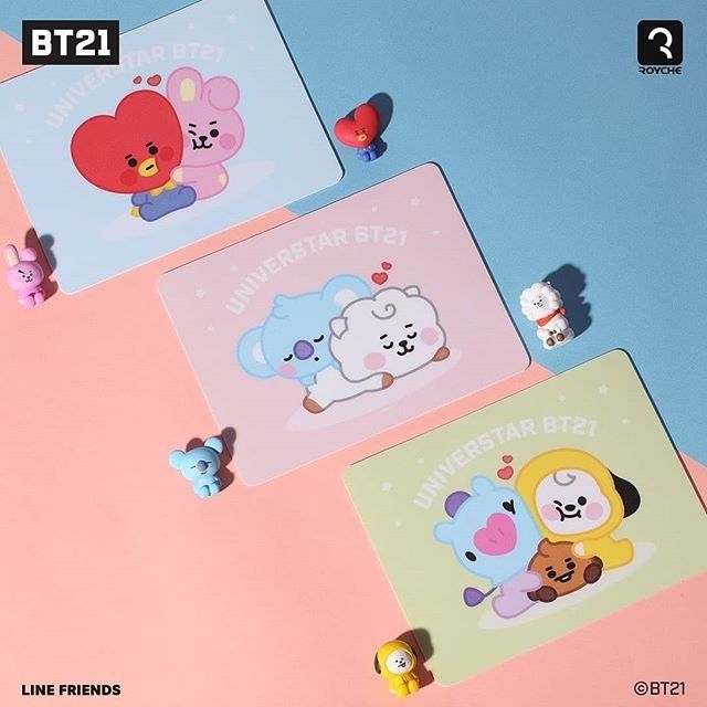 BT21 Official  MIẾNG LÓT CHUỘT PVC ROYCHE X BT21 HÀNG OFFICIAL