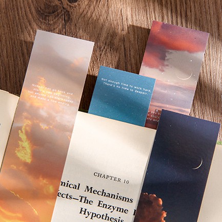 Bookmark - Hộp 30 Chiếc Đánh Dấu Trang/ Thiệp Màu Sắc Ấm Áp Được Cất Giữ Trong Chiếc Hộp Xinh Đẹp