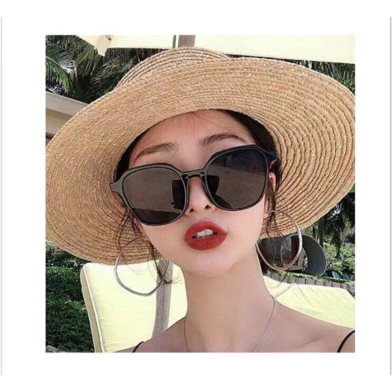 Kính râm nữ Hàn Quốc Kính râm hình vuông đơn giản Retro Kính râm lái xe đạp UV400