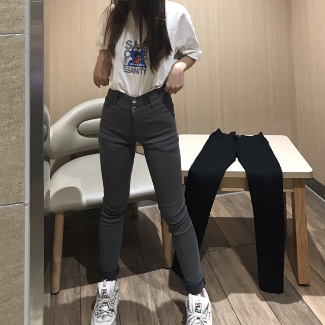 Quần legging nữ𝑭𝒓𝒆𝒆𝒔𝒉𝒊𝒑Quần Jean Cạp Cao Co Giãn Thoải Mái - SAMKID