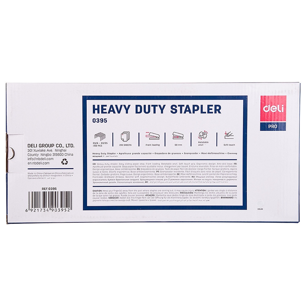 Máy dập ghim 200 tờ giấy cỡ đại Deli 0395