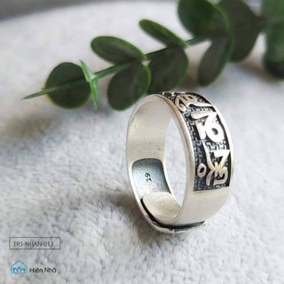 Nhẫn Bạc 925 Thần Chú Om Mani Padme Hum