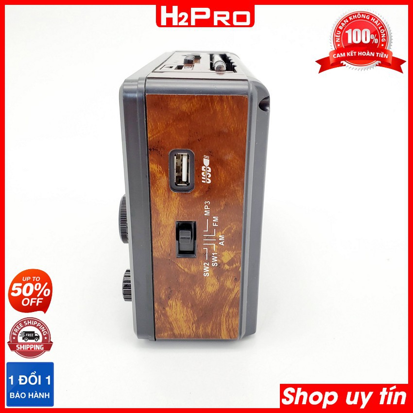 Đài radio 4 bands FM-AM-SW1-SW2 SHUAE SW-888UAR - SW-999UAR H2Pro cao cấp-tích hợp Mp3-USB-Thẻ nhớ-jack tai nghe 1 chiếc