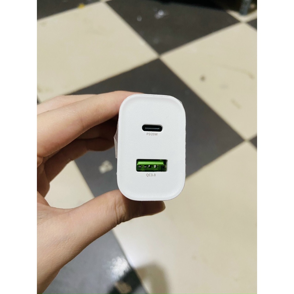 Củ sạc nhanh WK WP-U53 2 cổng , 1 USB-C PD 20w , 1 QC 3.0 18W cho điện thoại tai nghe Bluetooth pin dự phòng - Orio 4.9