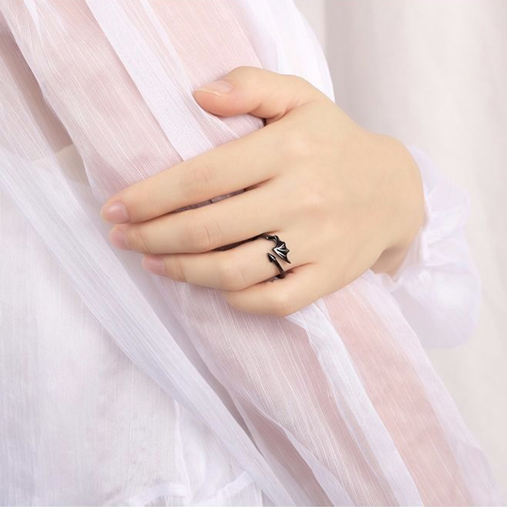 Nhẫn mở hình rồng chất liệu đồng Mihan1