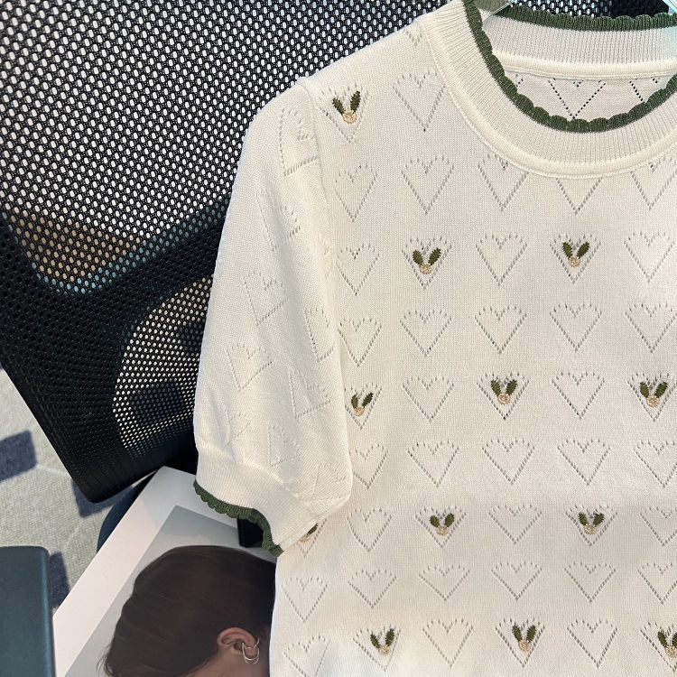 Áo dệt kim Pure Cube tay ngắn thiết kế mới thời trang mùa hè dành cho nữ