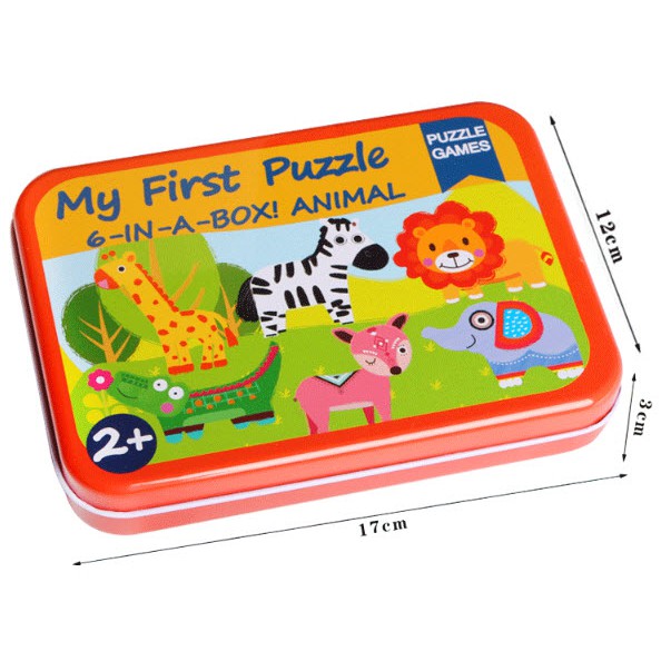 Đồ Chơi Xếp Hình My First Puzzle 6 In 1 Hộp Sắt Đẹp