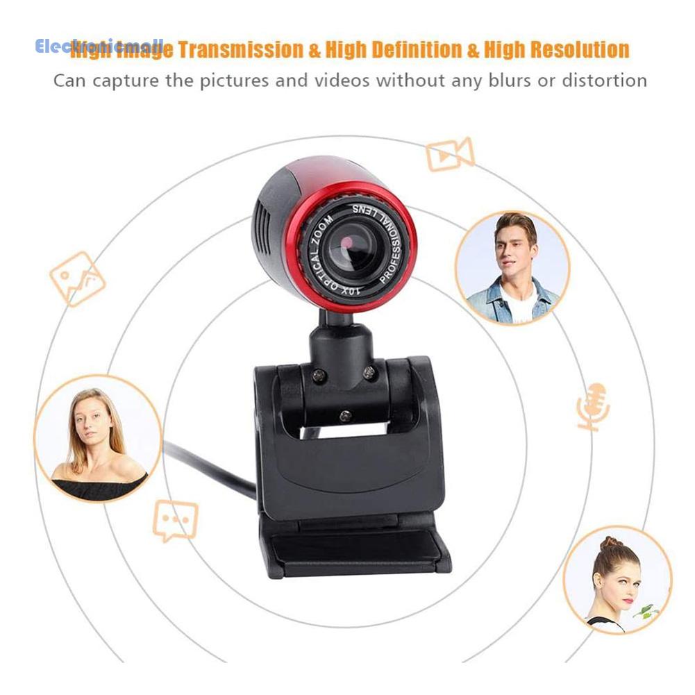 Webcam điện tử USB 2.0 HD kèm micro hỗ trợ phát sóng trực tiếp | BigBuy360 - bigbuy360.vn