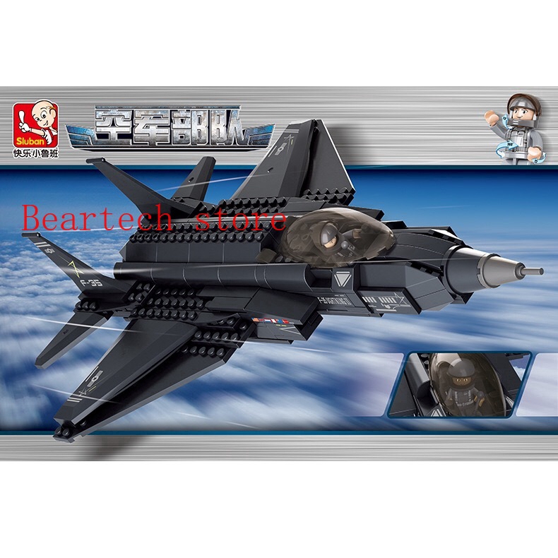 Đồ chơi lắp ráp máy bay chiến đấu F35 phong cách Lego cao cấp