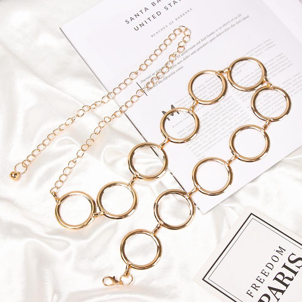 Thắt Lưng Dây Xích Bằng Kim Loại Thanh Lịch Cho Nữ