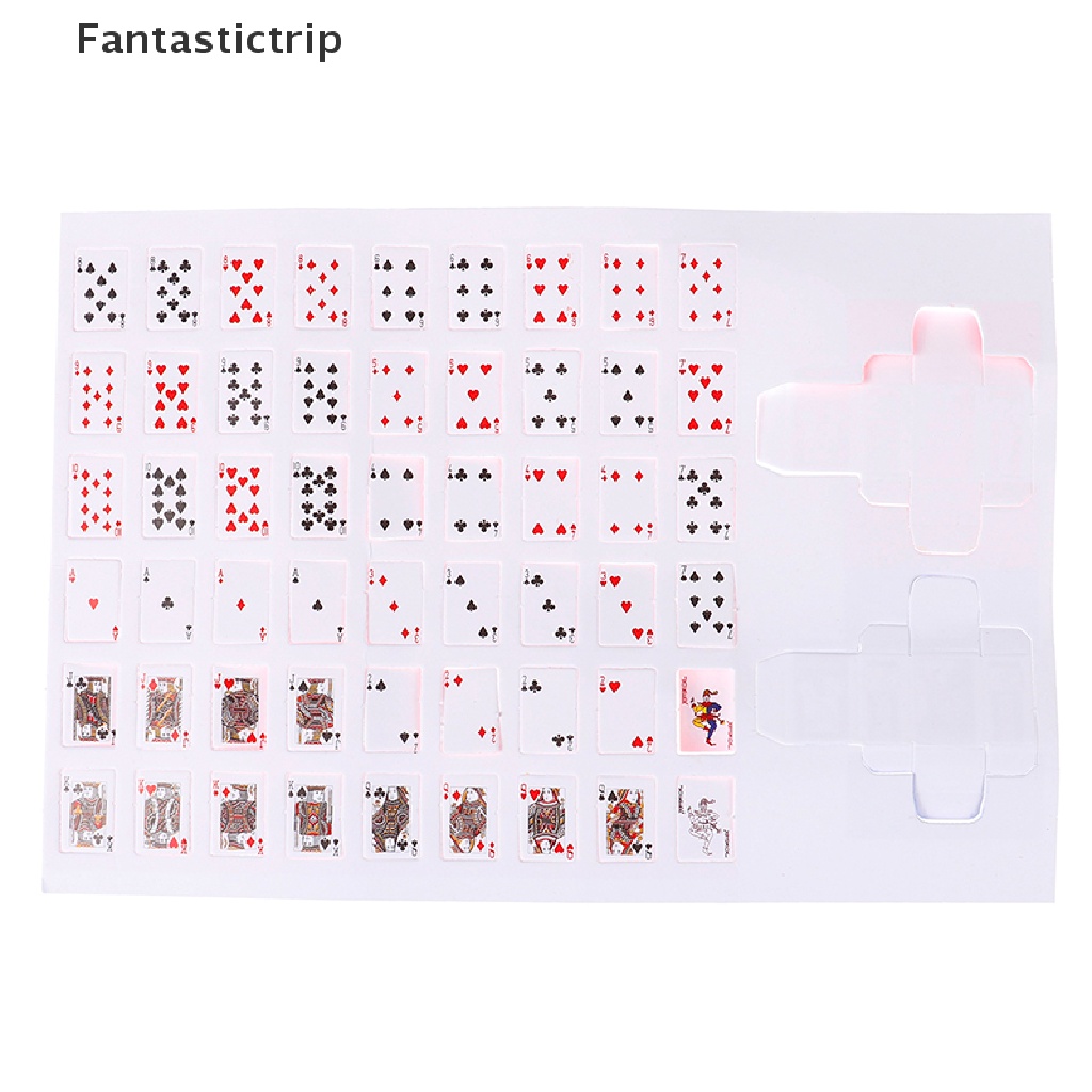 Bộ Bài Poker mini Dễ Thương Tỉ Lệ 1: 12 Dùng Để Trang Trí Nhà Búp Bê