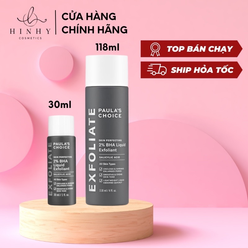 Loại bỏ tế bào chết BHA 2% Paula's Choice Skin Perfecting 2% #BHA_ĐEN