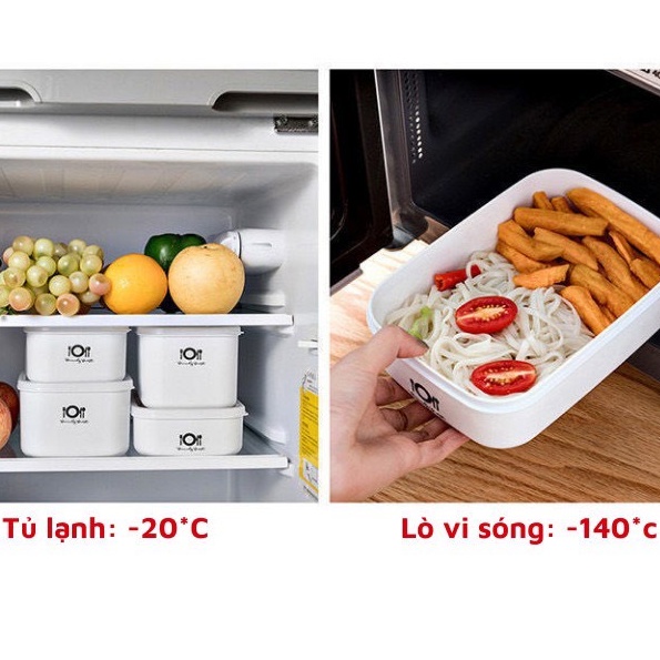 Hộp đựng cơm văn phòng, thực phẩm tủ lạnh White Pack nội địa Nhật Bản