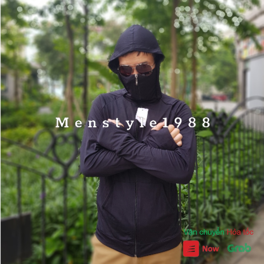 Áo chống nắng nam thông hơi phiên bản công nghệ cao có mũ trùm, áo khoác nắng nam dài trùm tay có mũ | BigBuy360 - bigbuy360.vn