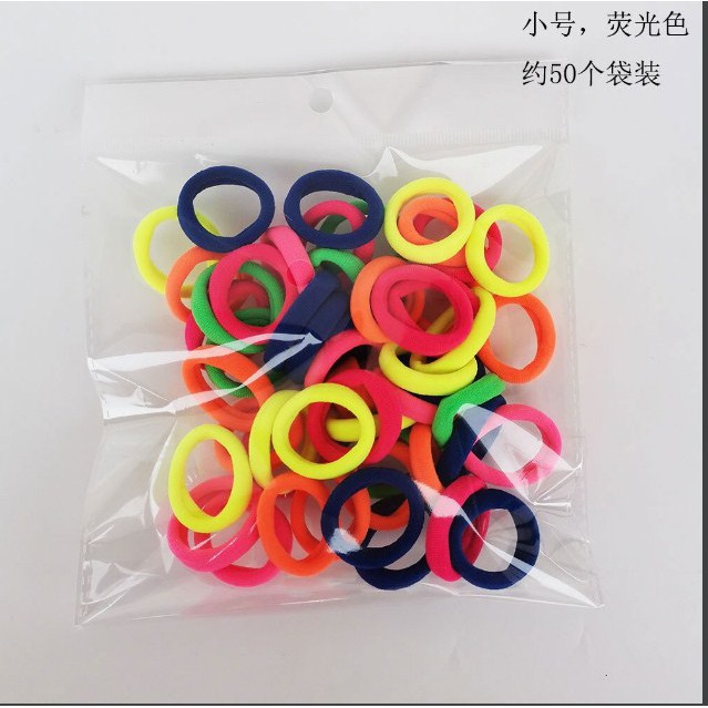 set 50 chun buộc tóc cho bạn nữ, chun tóc cho học sinh, chun buộc tóc cho nữ - Duonghieu6789