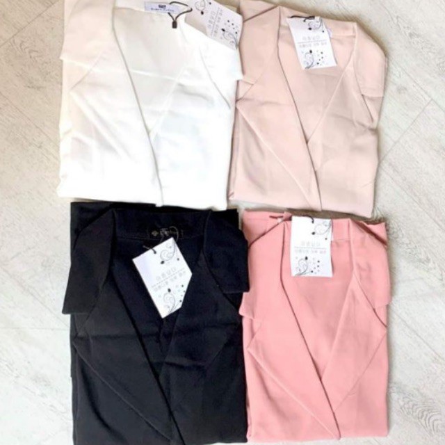 Set vest kèm chân váy trơn