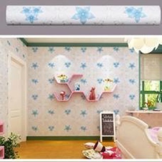 Decal cuộn hoa ly xanh