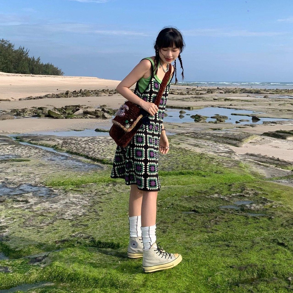 Áo Len Nữ Không Tay Phong Cách Hong Kong Cổ Điển