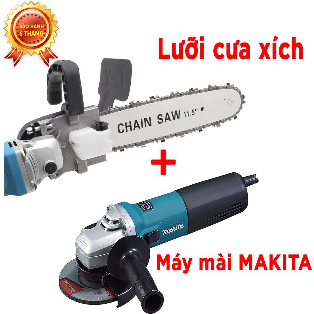 Bộ lưỡi cưa xích gắn máy mài