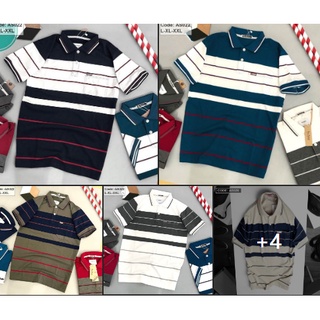 Áo thun sọc nam có túi cao cấp gồm 7 màu (size L->XXL) 026 022