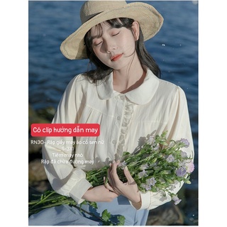 RN30_Rập giấy may áo  cổ sen nữ