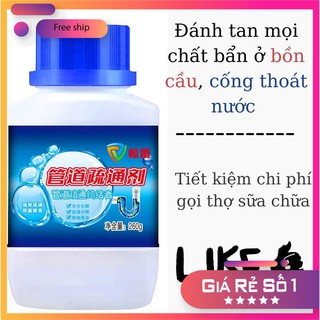 Bột thông tắc cống, Toilet, Bồn rửa bát, Chậu rửa mặt cực mạnh khử mùi hôi hiệu quả