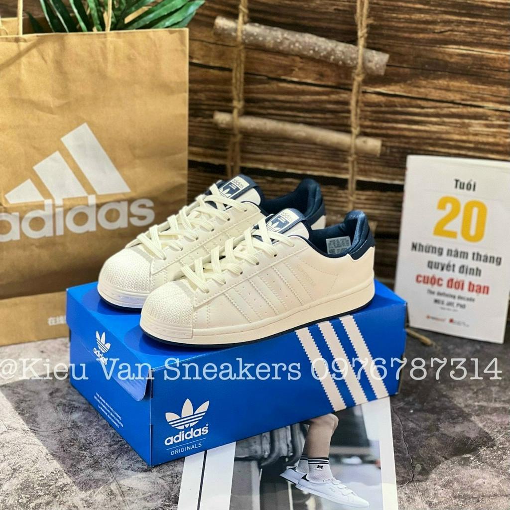 Giày Thể Thao Adidas Originals Superstar X Parley Chalk White Tint/Crew Navy Giày Sò Gót Vải Navy