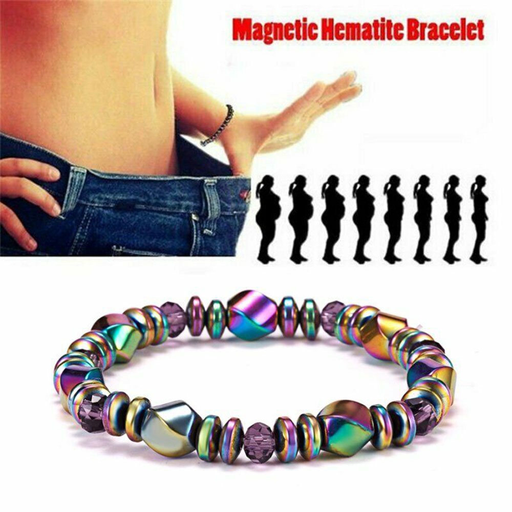 Vòng Tay Chuỗi Hạt Đá Hematite Giảm Cân Cho Nam Và Nữ