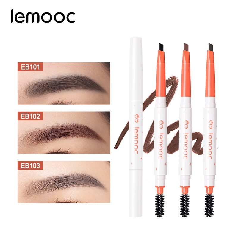Bút kẻ lông mày LEMOOC 2 trong 1 thiết kế hai đầu chống thấm nước