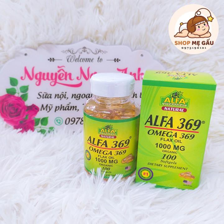 Viên uống bổ mắt Omega 369 nhập khẩu Mỹ hộp 100 viên
