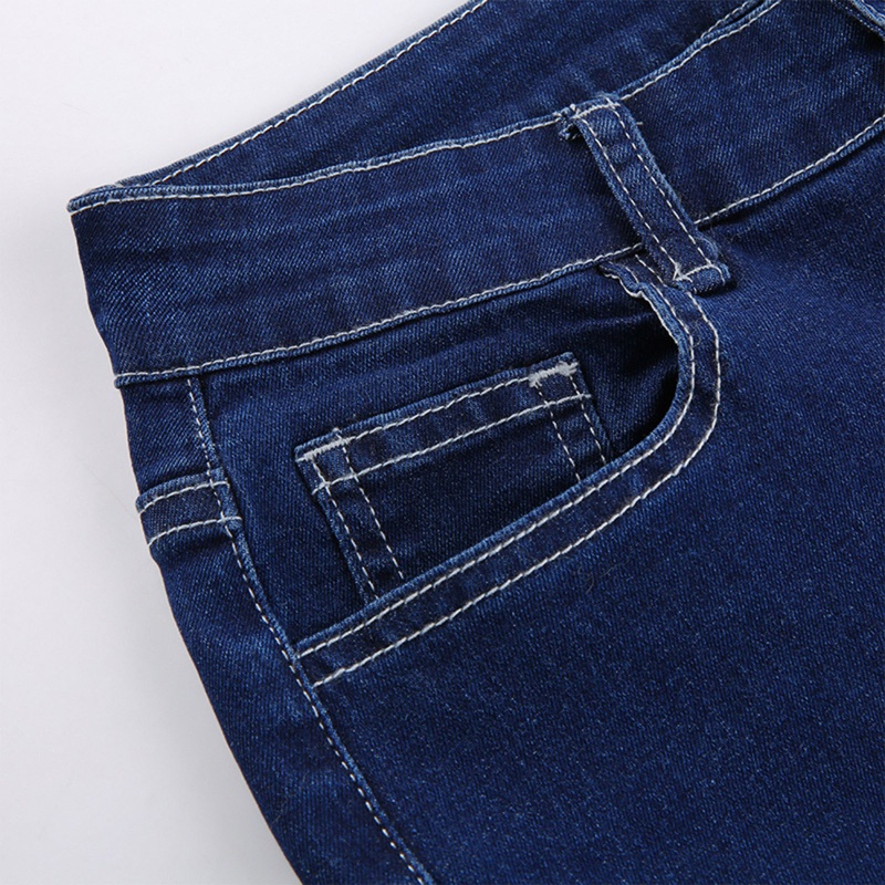 Quần Jeans Nữ Ống Loe Lưng Cao Phong Cách Retro