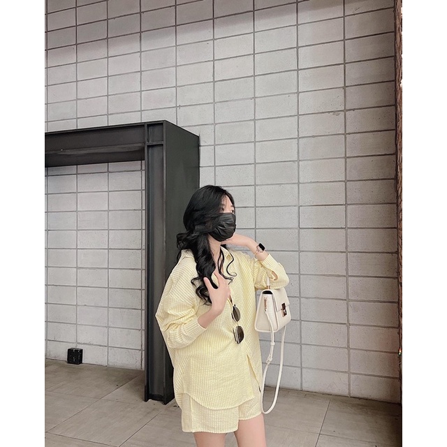 Set áo sơ mi 3 chi tiết kẻ sọc xinh Samhyewear | BigBuy360 - bigbuy360.vn