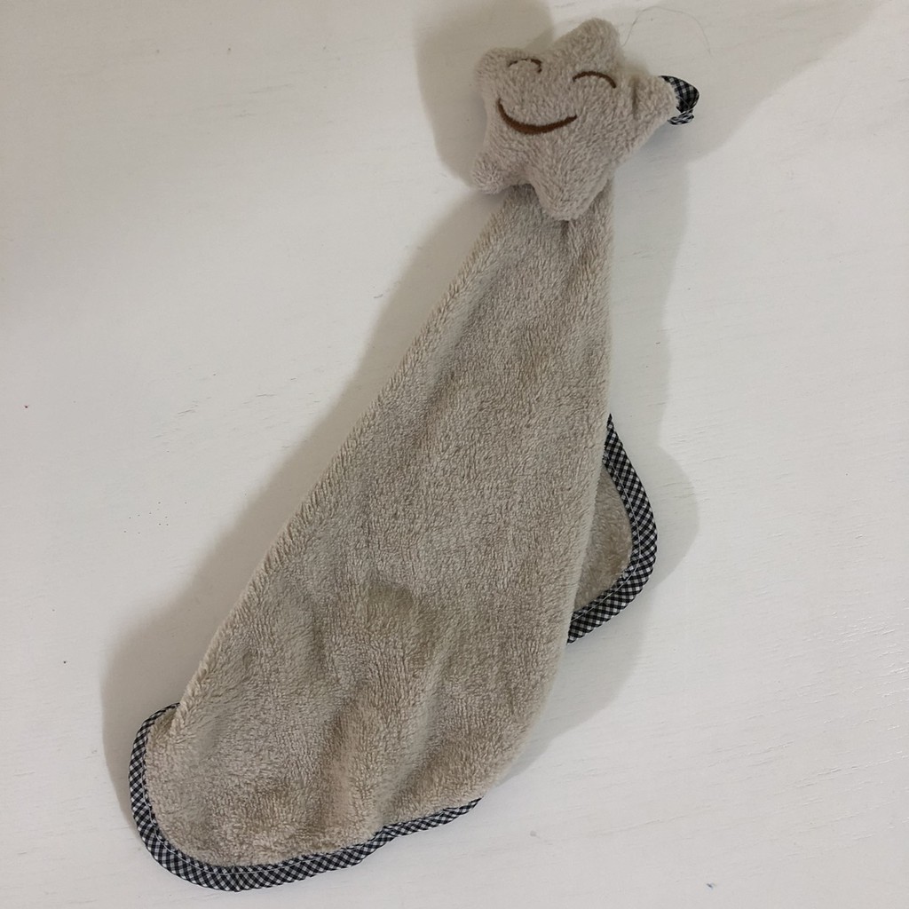 KHĂN LAU TAY COTTON ĐẦU THÚ - KHĂN LAU NHÀ BẾP COTTON CÓ MÓC TREO THẤM NƯỚC