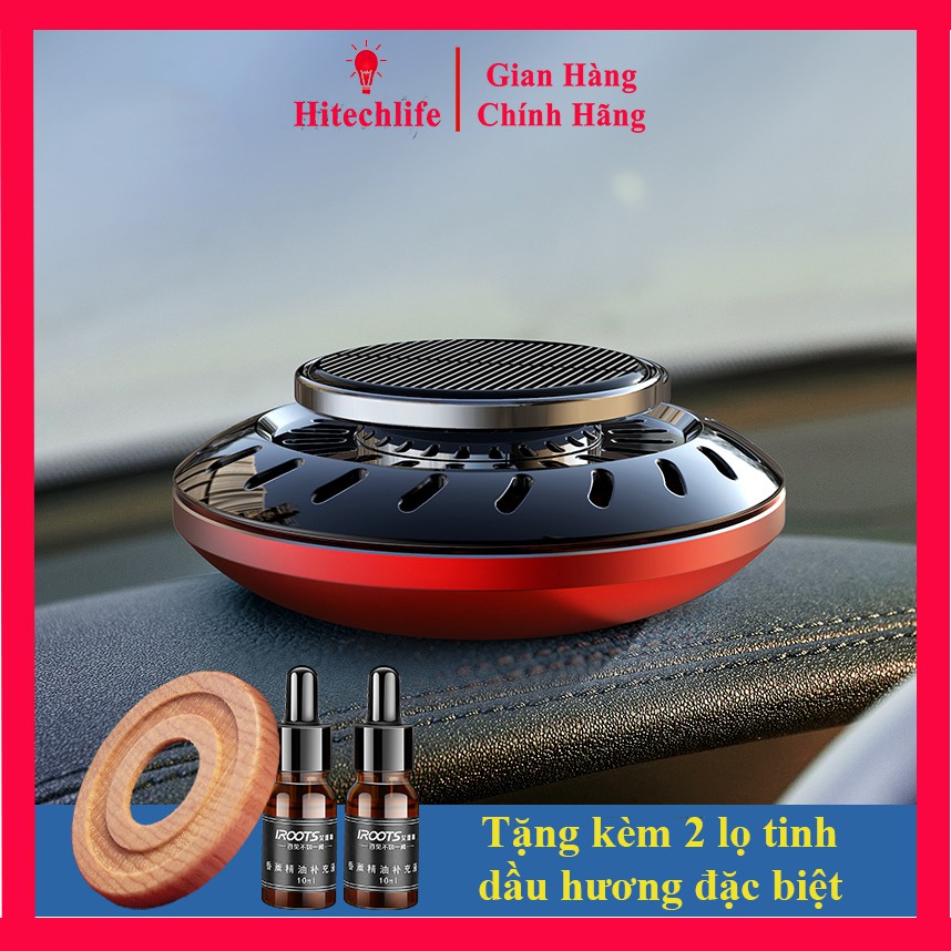 Nước Hoa Ô Tô Mini Đĩa Bay UFO Pin Năng Lượng Mặt Trời - Nước Hoa Xe Hơi Cao Cấp Hitechlife Tặng Lọ Tinh Dầu Thơm Gỗ Sồi