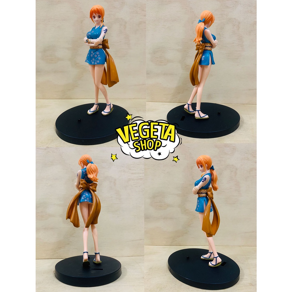 Mô hình One Piece - Wano Quốc - Mô hình băng hải tặc mũ rơm Luffy Nami Sanji Zoro Usopp - Cao 18cm