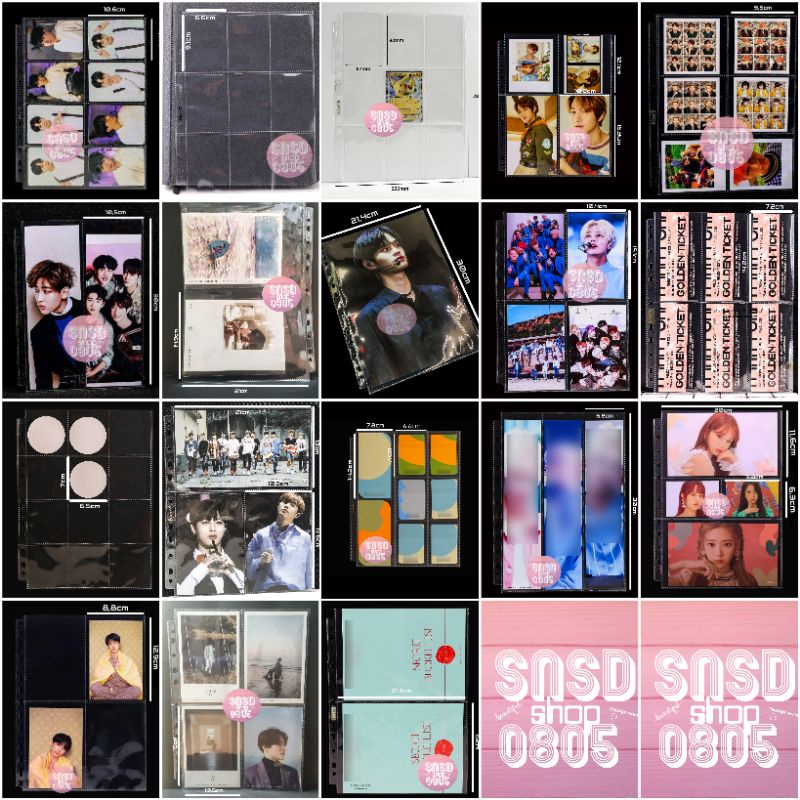 ❌17 Mẫu❌ Sheet Card MeeT A4 , Tấm Đựng Card Trong Suốt