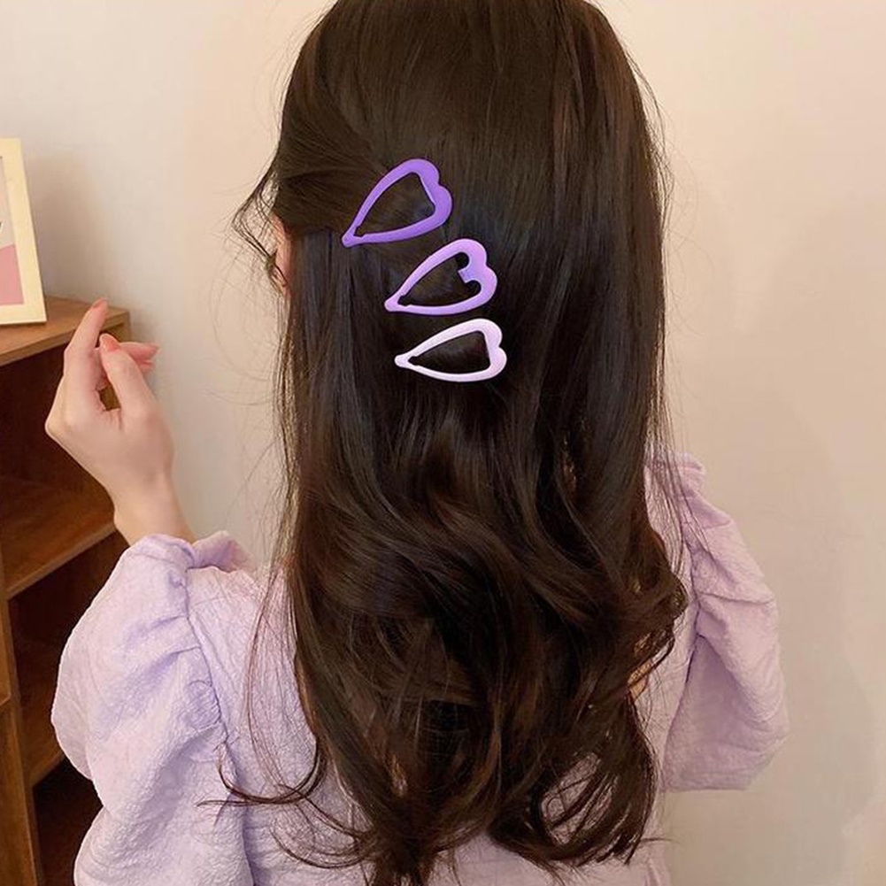 Set 3 Kẹp Tóc Ngôi Sao Màu Tím Gradient Ngọt Ngào Cho Nữ