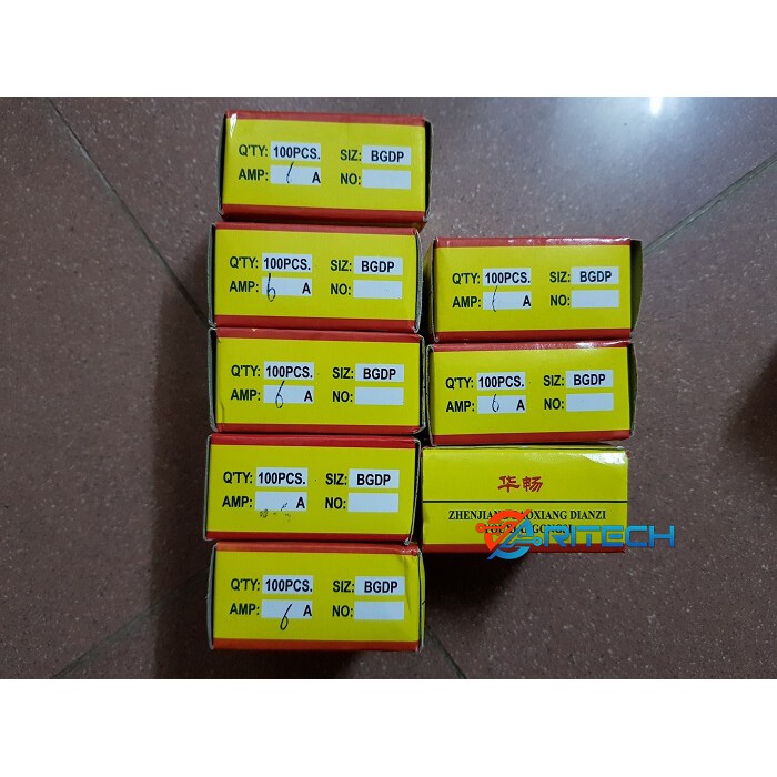 Hộp cầu chì ống thủy tinh 6A 250V 6x30mm F6AL250V (100con)